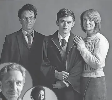  ?? PHOTOS BY CHARLIE GRAY, EPA ?? Jamie Parker ( Harry Potter), Sam Clemmett ( Harry’s son Albus) and Poppy Miller ( Ginny) pick up the story with Paul Thornley ( Ron Weasley) and Noma Dumezweni ( Hermione).