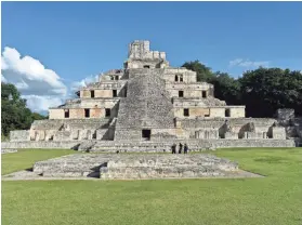  ?? AP ?? This December 2016 photo shows Edzna, a gem of a Mayan site an hour away from Campeche. A road trip through southeast Mexico, from Cancun through Campeche to Yucatan, offers a fun and sunny itinerary that includes beaches, Mayan sites and regional food...