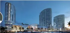  ?? ?? An artist’s impression of the Oceans Umhlanga developmen­t, which includes a fivestar Raddison Blu hotel.