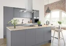  ??  ?? Magnet’s Nova kitchen in mattfinish slate grey, one of 20 new colour ranges, from £1,442 (01325 744093; magnet. co.uk)