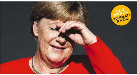 ??  ?? Aus der Ruhe bringen lassen? Ich doch nicht. Merkel hat im Osten mit vielen Störenfrie­den zu tun, doch sie ignoriert die schrillen Töne lieber