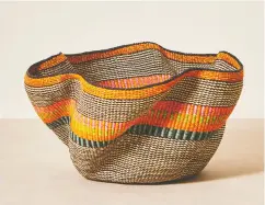  ?? Goodee ?? The Baba Tree Pakurigo basket from Goodee, made of vetiver grass, is made by Ghanaian artisans.