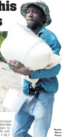  ?? RICARDO MAKYN PHOTOS ?? Andrew Kirkland has been repairing a section of Featherbed Lane in Spanish Town, St Catherine.