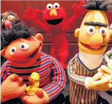  ?? REUTERS ?? Muppets Ernie (left) and Bert from Sesame Street are shown in a 2013 file photo.