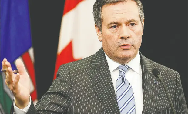  ?? IAN KUCERAK / POSTMEDIA NEWS ?? Alberta Premier Jason Kenney warned Tuesday that the COVID-19 pandemic and decimated oil prices will put the province’s deficit at $20 billion.