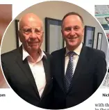  ?? ?? Donald Trump has taken some hits since the US midterm elections – many from Murdoch’s media empire, formerly one of his biggest backers.
Murdoch with former prime minister Sir John Key.
Nick Taylor examines a copy of the last ever News of the World in July 2011.