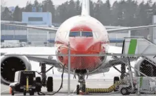  ?? EP ?? Un Boeing 737 Max 8 de Norwegian aparcado en un aeropuerto finlandés