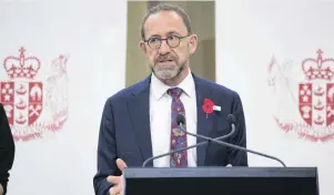  ?? PHOTO: MARK MITCHELL ?? Health Minister Andrew Little announces health reforms yesterday.