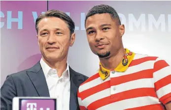  ?? FOTO: DPA ?? Zwei Neue beim FC Bayern: Trainer Niko Kovac (li.) und Offensivsp­ieler Serge Gnabry.