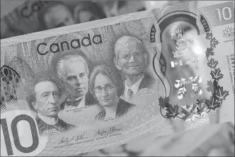  ?? Contribute­d photo ?? The new $10 bill pays tribute to Canada’s Indigenous culture.