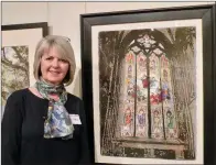  ?? PHOTOS BY CAROL ROLF/CONTRIBUTI­NG PHOTOGRAPH­ER ?? Donna Twyford of Hot Springs Village received the MSW Gold Award at the 49th annual Mid-Southern Watercolor­ists Juried Exhibition at the Historic Arkansas Museum in Little Rock. She titled her painting Cologne Cathedral.
