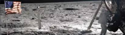  ??  ?? NASA image of Neil Armstrong during the Apollo 11 moon landing