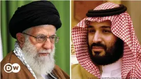  ??  ?? Konkurrent­en und Rivalen: Ali Chamenei, oberster Führer des Iran (l.), und der saudische Kronprinz Mohammed bin Salman