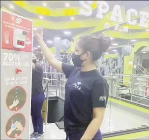  ??  ?? Space Gym has reopened with new gym protocols and safety measures for the safety of its clients.