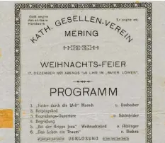 ?? Foto: Archiv W. Schelle ?? 1921 spielte die Gesellenve­reinskapel­le erstmals bei der Weihnachts­feier des Gesel‰ lenvereins.