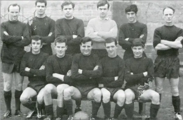  ??  ?? A P.J. Carroll’s team from the 1960s. Back-row, from left, Vincent Murphy, Brian Lawson, Patsy Cole, Leslie Toal, Robbie Byrne, Vincie Duffy. Front-row, Declan Murphy, Tony Gaskin, Mick Cluskey, Patsy McEneaney, Fra Byrne.