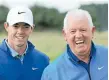  ??  ?? Thanks dad: Rory McIlroy had his father Gerry, right, to thank for settling a legal battle over the golfer’s management.