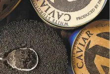  ?? Liz Hafalia / The Chronicle 2015 ?? Passmore produces white sturgeon caviar at his Sloughhous­e ranch. It’s a favorite of fine dining spots across the country.