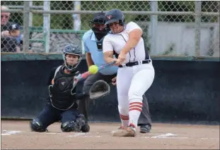  ?? Courtesy of Jennifer Kendall ?? Marysville’s Riley Duff takes a swing this week as the Indians wrapped up the regular season and secured a No. 2 seed in the first Sac-joaquin Section Division IV playoffs since 2019. The Indians open May 19 at home.