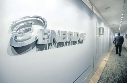  ?? CRYSTAL SCHICK ?? Enbridge Inc.’s decision Thursday to absorb four of its subsidiari­es could help shore up investor confidence, providing much-needed financial transparen­cy and divesting non-core assets to pay down debt.