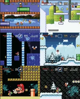  ??  ?? Released some 14 years ago and still popular today, FuSoYa’s Lunar Magic level editor for SuperMario World allows anyone to design new adventures for Nintendo’s mascot. Some of the results are spectacula­r