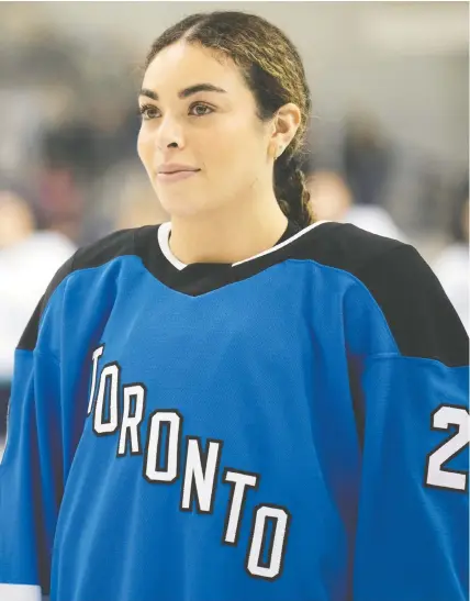  ?? MARK BLINCH/GETTY IMAGES ?? PWHL Toronto and Team Canada's Sarah Nurse says this year's women's world championsh­ips in Upstate New York have a different feel with many players also suiting up in the new league.