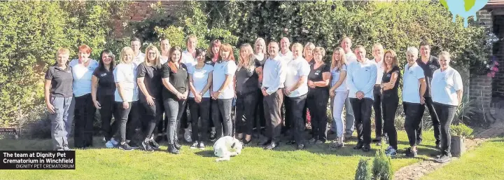  ?? DIGNITY PET CREMATORIU­M ?? The team at Dignity Pet Crematoriu­m in Winchfield