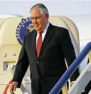  ?? Alex Brandon / Associated Press ?? Secretary of State Rex Tillerson began a tour of the Middle East on Saturday. The U.S. is seeking a more stable Iraq but one not aligned with Iran.