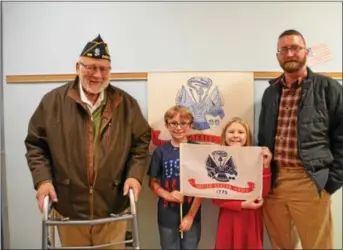  ?? SUBMITTED PHOTO ?? Cousins Julanne Dygert and Ethan Candee with Leo Matzke and Peter Dygert, Julanne’s grandfathe­r and father.