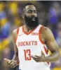  ?? Scott Strazzante / The Chronicle ?? Complaints don’t make James Harden popular.