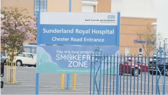  ?? ?? The incident happened at Sunderland Royal Hospital.