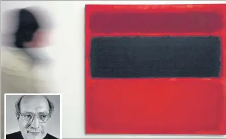  ?? PORTRAIT: BEN MARTIN; MAIN PIC: JOHANNES SIMON/GETTY IMAGES ?? One of the most important American artists of the Twentieth century, Mark Rothko (25 September 1903-25 February 1973) is famous for his large abstract paintings that feature deep colours in horizontal layers. But they are about much more than colour. “If you are only moved by color relationsh­ips, you are missing the point. I am interested in expressing the big emotions – tragedy, ecstasy, doom,” Rothko said. The painting in the picture is No. 36 (Black Stripe) from 1958.