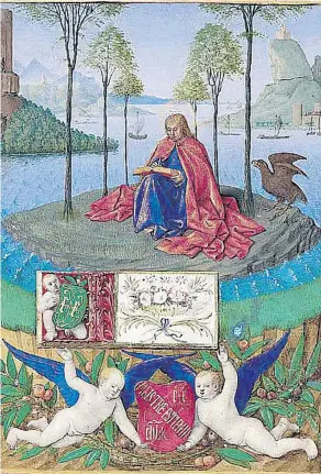  ??  ?? Etienne Chevalier’s Book of Hours, a 15th-century illuminate­d manuscript painted by Jean Fouquet, has almost the same dimensions as any average paperback.