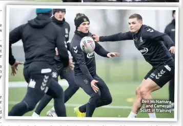  ??  ?? Ben Mcnamara and Cameron Scott in training