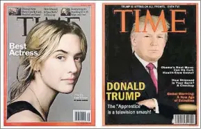  ?? . ?? La falsa portada de Time con Trump (derecha) y la verdadera