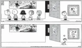  ?? AP ?? More than 75 syndicated cartoonist­s have tucked tributes, Easter eggs and references to “Peanuts” in Nov. 26/Saturday's funny papers to honor the creator of Charlie Brown, Snoopy and company.