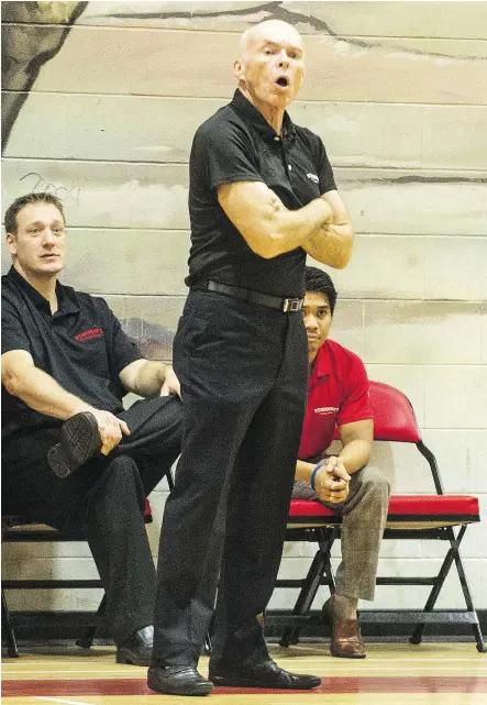  ?? STEVE BOSCH/PNG FILES ?? Longtime St. George’s basketball coach Bill Disbrow feels the high school route still offers plenty to the top players looking for the best way to optimize their playing careers.