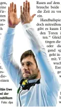  ?? Foto: dpa ?? Deutschlan­ds Kapitän Uwe Gensheimer riss bei der WM ein Millionenp­ublikum mit.