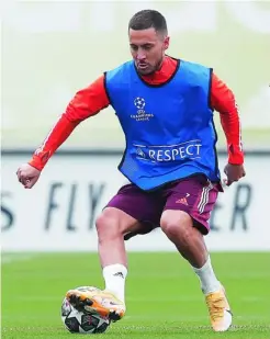  ?? REALMADRID.COM ?? Eden Hazard, en el entrenamie­nto de ayer