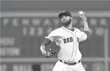  ?? PAUL RUTHERFORD/USA TODAY SPORTS ?? Red Sox starting pitcher David Price throws a pitch against the Astros during the first inning in Game 2 of the ALCS on Sunday in Boston.