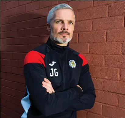  ?? GETTY ?? ‘I have ambitions as a manager being Irish shouldn’t hold me back from that,’ says Jim Goodwin who has kept St Mirren up in the Scottish Premiershi­p after Monday’s decision to bring an end to the season