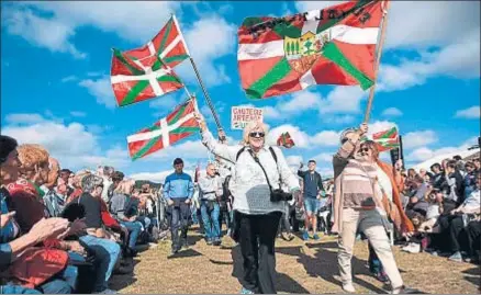  ?? ANDER GILLENEA / AFP ?? El PNV celebró ayer el Alderdi Eguna en la localidad de Foronda (Vitoria)