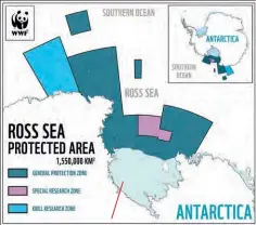  ??  ?? The establishm­ent of the Marine Protected Area in the Ross Sea has left conservati­onists cautiously optimistic.