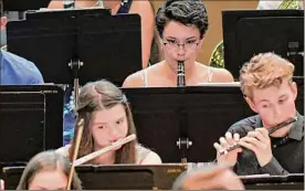  ?? Paul Buckowski / Times Union archive ?? Members of the School of Orchestral Studies of the New York State Summer School of the Arts perform at Skidmore College in Saratoga Springs in August 2019. The current proposed state budget does not include the program.