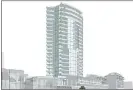  ??  ?? A concept drawing of the condo building proposed for Nanaimo.