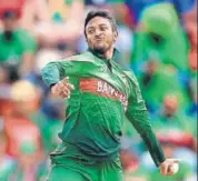  ??  ?? Shakib Al Hasan will miss the upcoming tour of India as well as the 2020 T20 World Cup in Australia. GETTY IMAGES