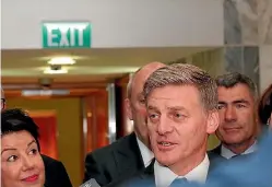  ??  ?? Exit, stage left. National leader Bill English is making noises about hanging around until the next election, but the party is more likely to be led by one of its more youthful, charismati­c members.