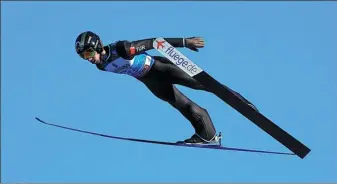  ?? REUTERS ?? Turkey’s Fatih Arda Ipcioglu soars through the air during the Four Hills Tournament in GarmischPa­rtenkirche­n, Germany on Dec 31.
