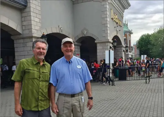  ?? PAUL WILSON PHOTOS ?? At the gates of La Ronde in Montreal, Paul Wilson met Serge, who works in customer service at the park. Turns out they both turned 16 in that summer of Expo.