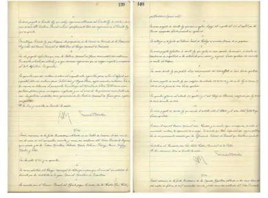  ?? ARCHIVO NACIONAL DE COSTA RICA. ?? Acta de la Junta Fundadora de la Segunda República, de enero de 1949, en que se declara a León Cortés como Benemérito de la Patria.